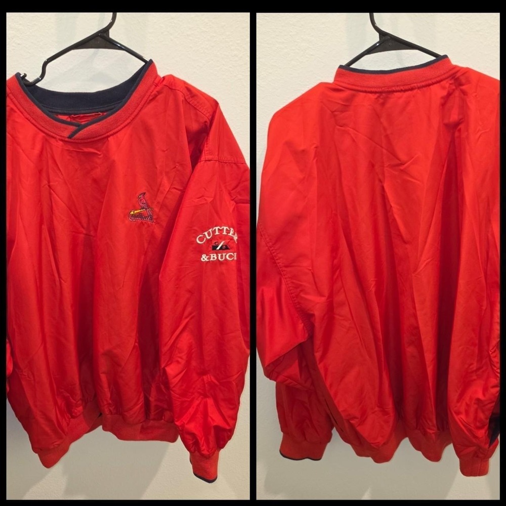 Cutter & Buck St Louis Cardinals Vintage Windbreaker Jacket Mens XL Red MLB